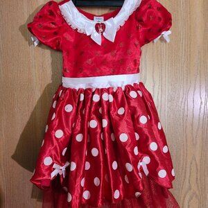 Disney minne mouse dress, red, sparkly